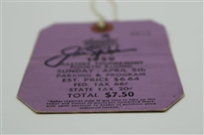 Jack Nicklaus Signed 1959 Masters Tournament Final Rd Badge #4611 - Jack's Masters Debut! JSA ALOA