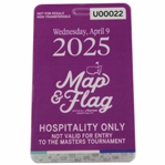 2025 Masters Map & Flag Official Hospitality Only Wednesday Badge #U00022 - Rory Career Grand Slam!