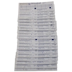 Twenty (20) 1989 Bank of Boston Classic Official Tournament Used Scorecards - 40 Signatures!