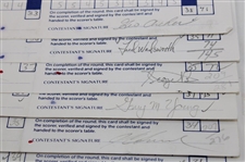 Twenty (20) 1989 Bank of Boston Classic Official Tournament Used Scorecards - 40 Signatures!