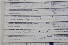 Twenty (20) 1989 Bank of Boston Classic Official Tournament Used Scorecards - 40 Signatures!