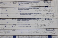 Twenty (20) 1989 Bank of Boston Classic Official Tournament Used Scorecards - 40 Signatures!