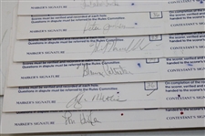 Twenty (20) 1989 Bank of Boston Classic Official Tournament Used Scorecards - 40 Signatures!