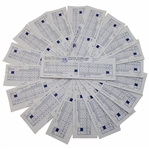 Twenty (20) 1989 Bank of Boston Classic Official Tournament Used Scorecards - 40 Signatures!