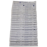 Twenty (20) 1989 Bank of Boston Classic Official Tournament Used Scorecards - 40 Signatures!