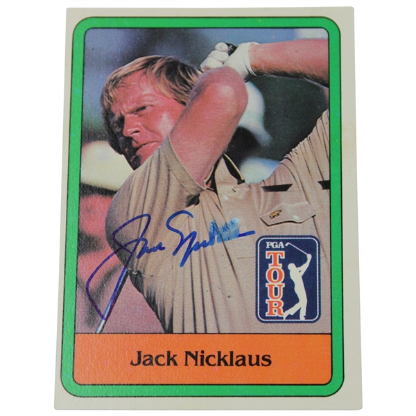 Jack Nicklaus Signed 1981 Donruss Golf Card #13 JSA ALOA