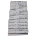 Twenty-Three (23) 1989 Bank of Boston Classic Official Tournament Used Scorecards - Over 40 Signatures!