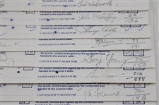 Twenty-Three (23) 1989 Bank of Boston Classic Official Tournament Used Scorecards - Over 40 Signatures!