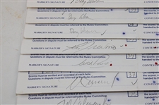 Twenty-Three (23) 1989 Bank of Boston Classic Official Tournament Used Scorecards - Over 40 Signatures!