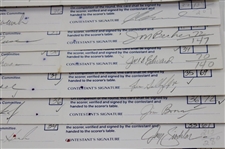 Twenty-Three (23) 1989 Bank of Boston Classic Official Tournament Used Scorecards - Over 40 Signatures!