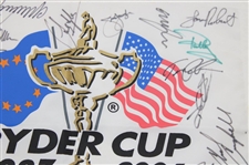 Team USA & Team Europe (23) Signed 2006 Ryder Cup at The K Club Flag JSA ALOA