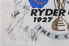 Team USA & Team Europe (23) Signed 2006 Ryder Cup at The K Club Flag JSA ALOA