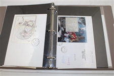 Binder of Postcards & First Day Covers Nelson Watkins & Others