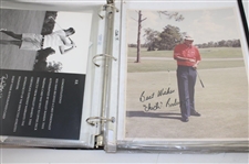 Binder of Signed Photos Price, Olazabal & Others JSA ALOA
