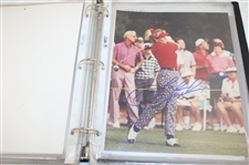 Binder of Signed Photos Price, Olazabal & Others JSA ALOA