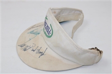 Nick Price, Scott Hoch, Mark O'Meara & others Signed Bay Hill Inv. Visor w/Badge JSA ALOA