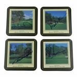 Langer, OMeara, Schwartzel & Woosnam Signed August National Select Golf Holes Coasters JSA ALOA