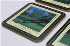 Langer, O'Meara, Schwartzel & Woosnam Signed August National Select Golf Holes Coasters JSA ALOA