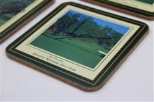 Langer, O'Meara, Schwartzel & Woosnam Signed August National Select Golf Holes Coasters JSA ALOA