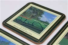 Langer, O'Meara, Schwartzel & Woosnam Signed August National Select Golf Holes Coasters JSA ALOA