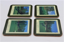 Langer, O'Meara, Schwartzel & Woosnam Signed August National Select Golf Holes Coasters JSA ALOA