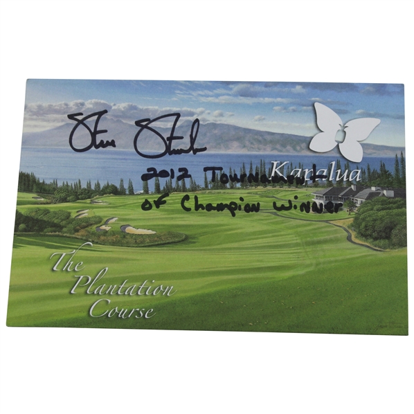 Steve Stricker Signed Plantation Course Scorecard JSA ALOA