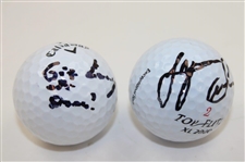 NFL HoF Lynn Swann & Celebrity Larry the Cable Guy Signed Golf Balls JSA ALOA