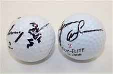 NFL HoF Lynn Swann & Celebrity Larry the Cable Guy Signed Golf Balls JSA ALOA