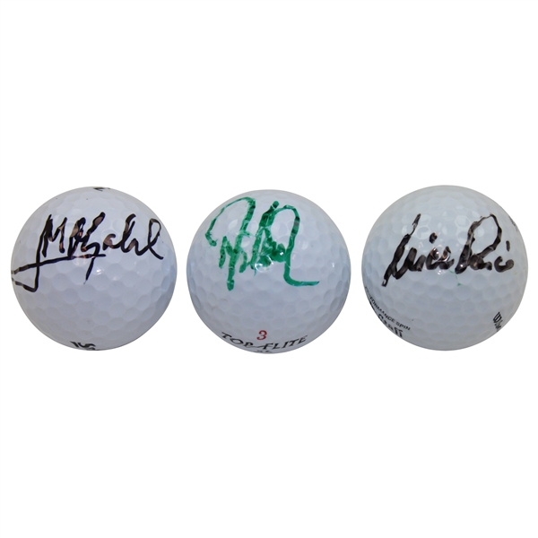 Jose Maria Olazabal, Davis Love  & Nick Price Signed Golf Balls JSA ALOA