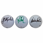 Jose Maria Olazabal, Davis Love  & Nick Price Signed Golf Balls JSA ALOA