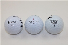 Jose Maria Olazabal, Davis Love  & Nick Price Signed Golf Balls JSA ALOA