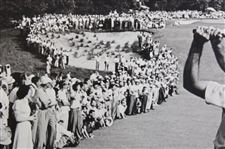 Ben Hogan 1950 US Open 1 Iron Shot on 18th Hole at Merion Photo - Framed & Double Matted 
