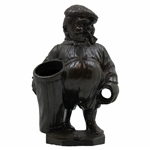 Vintage Patented Golf Caddy Themed Bronzed Spelter Peter Putter Pencil Holder