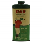 Circa 1920s Golf Themed Par Talcum Powder Tin