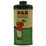 Circa 1920's Golf Themed Par Talcum Powder Tin