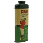 Circa 1920's Golf Themed Par Talcum Powder Tin