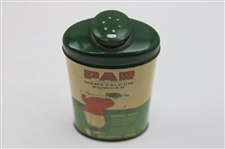 Circa 1920's Golf Themed Par Talcum Powder Tin