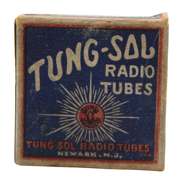 Vintage Tung-Sol Radio Tubes Golf Advertising Tees Box w/Two (2) Tung-Sol Tees
