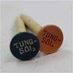 Vintage Tung-Sol Radio Tubes Golf Advertising Tees Box w/Two (2) Tung-Sol Tees