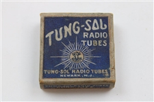 Vintage Tung-Sol Radio Tubes Golf Advertising Tees Box w/Two (2) Tung-Sol Tees