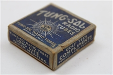 Vintage Tung-Sol Radio Tubes Golf Advertising Tees Box w/Two (2) Tung-Sol Tees