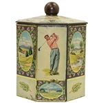 MacGregor Golf Themed Octagonal Tin Container with Lid - Employee Gift - Made in Belgium