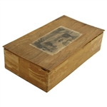 c.Late 1800's Miniature Parlor Table Croquet Set in Pine Box - Hutchin & Noyes & Co.