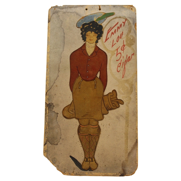 Emmy Lou 5c Cigar Lady Golfer with Bag & Clubs Ad