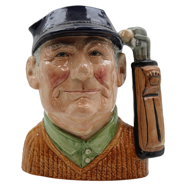 c.1970 Royal Doulton Large Ceramic Golfer Mug with Golf Clubs & Golf Bag