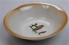 Vintage Steubenville China Ceramic Bowl with Golfer, Scorer & Caddy in Center