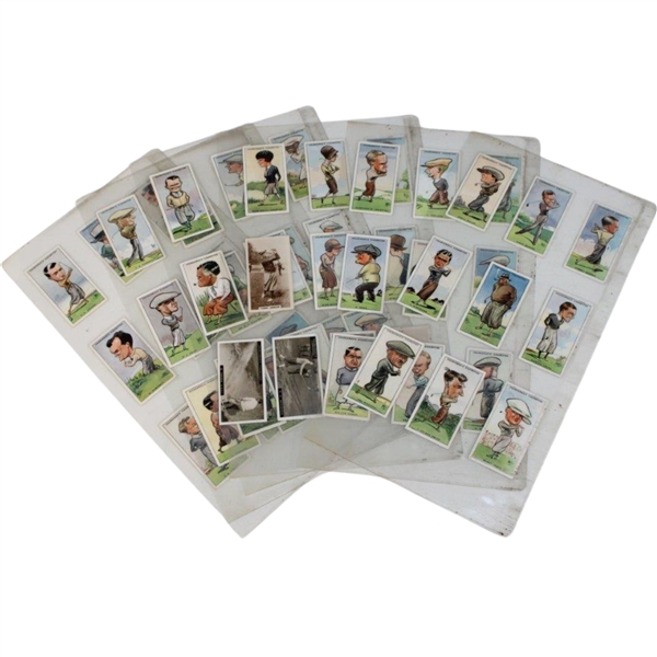 Set Of Wa & Ac Churchman Prominent Golfers Cards & (2) J. Millhoff Famous Golfers Cards & 3 Churchman Famous Golfers Cards