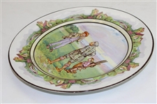 c.1920 Humorous Ceramic 'Carry Your Caddie Sir''? Plate Made by Bridgewood