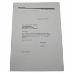 Ben Hogan Signed 1965 Letter To Pat Ward Thomas JSA ALOA