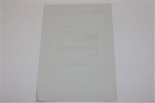 Ben Hogan Signed 1965 Letter To Pat Ward Thomas JSA ALOA